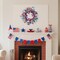 22-inch July 4th Patriotic Wreath Independence Day Front Door Wreath Handcrafted red White Blue Star Candy Spiral Decoration Memorial Day Indoor Outdoor Decoration